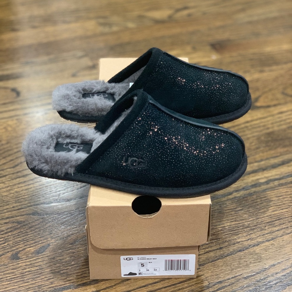 New Ugg Pearle Slipper Milky Way Black Women’s US Size 5
